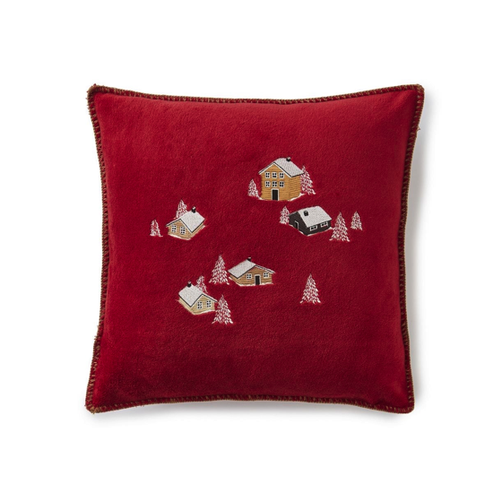 Housse de coussin polaire Au coeur de la vallée - 45x45 - Sylvie Thiriez