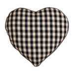Coussin Coeur Campagne Noir - Comptoir de Famille