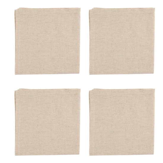 4 Serviettes Chambray en coton &amp; lin - Comptoir de Famille