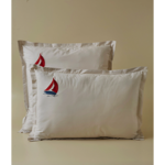 Taie d'oreiller brodée Au large pashmina - Sylvie Thiriez