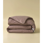 Housse de couette brodée Au coeur de la vallée Taupe - Sylvie Thiriez