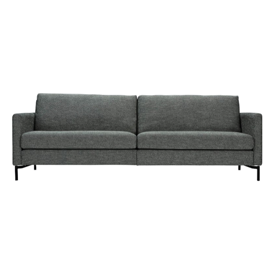 Canapé IMPULSE EU LUX 3 places déhoussable avec velcro tissu king cat 1 numero 3 pieds metal noir 