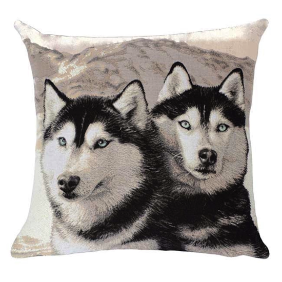Housse de coussin Huskies 45x45cm