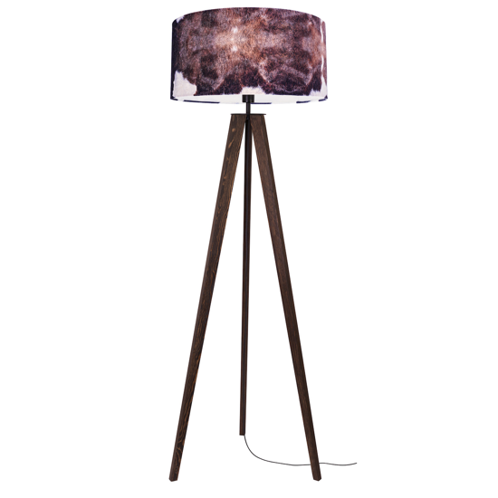 Bovino floor lamp walnut stained pine