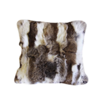 Coussin Ottawa lapin et lin naturel 40x40 - Angel des Montagnes