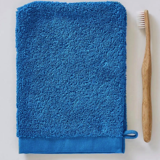 Gant de toilette Snow Bleu Électrique - Sylvie Thiriez