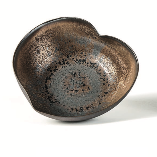 Coupelle coeur en grès Ø15 Gold - Catia Luca