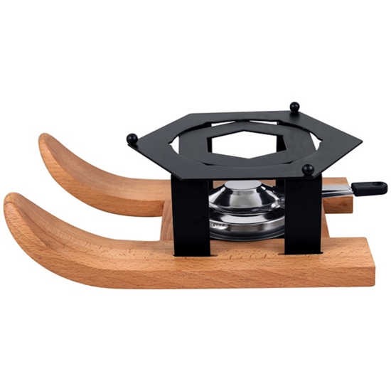 Rechaud en fonte Ski en bois 31x21x10