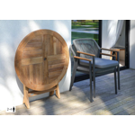 Table ronde pliante en teck ORITAMI D90