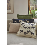 Housse de coussin 45x45 RDV Au pré beige - Sylvie Thiriez