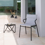 Table basse Vogue plateau micro-perforé - Noir - Lafuma  