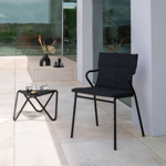 Table basse Vogue plateau micro-perforé - Noir - Lafuma  