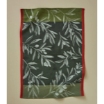 Torchon jacquard - l'Oliveraie vert - 50x70 - Sylvie Thiriez