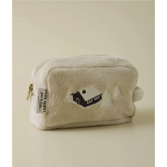 Trousse polaire Coeur de la Vallée beige - Sylvie Thiriez 