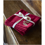 Lot de 4 serviettes Reveillon - Sylvie Thiriez