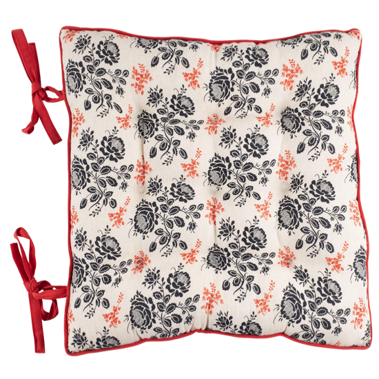 Galette de chaise Rosette 40x40 - Comptoir de Famille