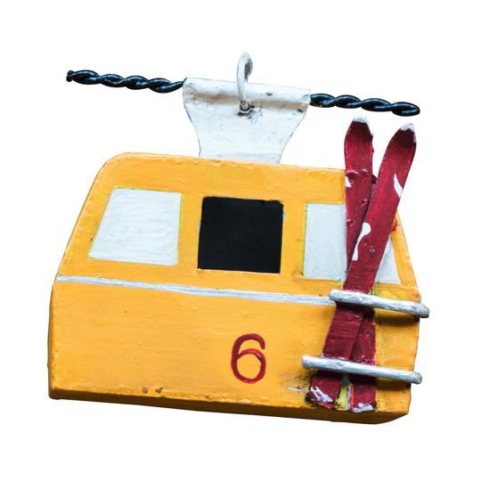 Suspension téléphérique jaune - Chehoma