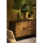 Buffet Surate 2 portes 3 tiroirs 150x40xH75cm 