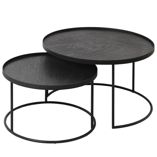 set de tables basses pour plateaux ronds S/L  - Ethnicraft