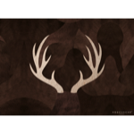 Set de table 33x45 - cerf fond noir - Pdevache