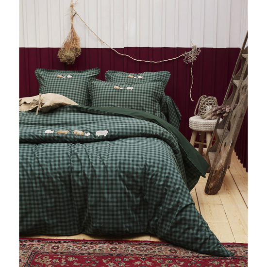 Housse de couette brodée Shetland - Sylvie Thiriez