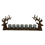 7 lumignons sur plateau - Or - tte de cerf  L86