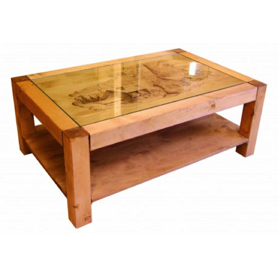 Table basse Georghia grand modèle village ciré