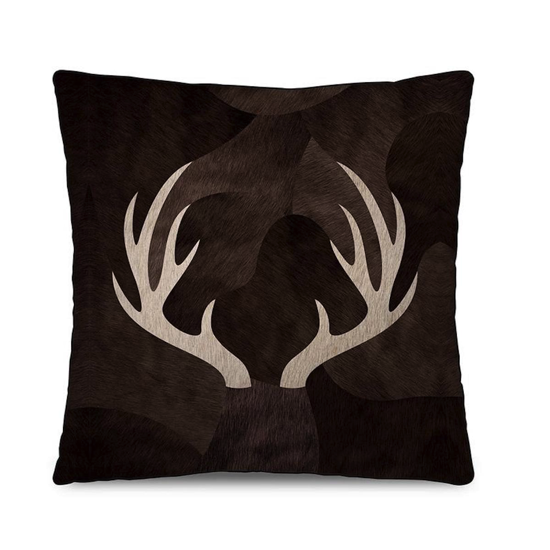 Coussin velours Bois de cerf 45x45 cm - Pôdevache