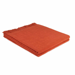 Plaid 130x200 Lagoa coton 440g/m2 - Brun de Vian-Tiran