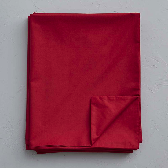Housse de couette percale unie Rouge Fétiche - Sylvie Thiriez