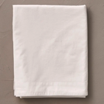 Drap plat percale lavée Blanc Saline - Sylvie Thiriez