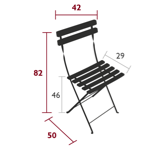 Chaise métal Bistro pliante - Fermob