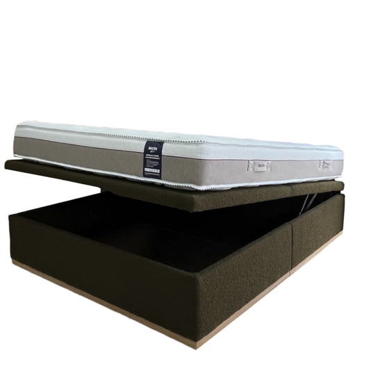 Lit coffre Filo H35 160x200 - Ascot Olive