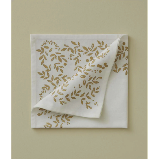 Serviette de table Lueur d'hiver mascarpone - Sylvie Thiriez