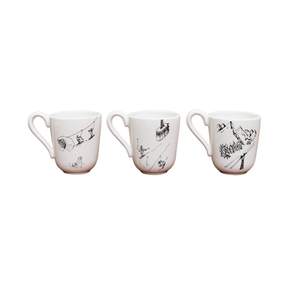 Set de 3 Mugs Ski Trip - Chehoma