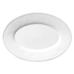 Plat ovale blanc en  faience 41x32 cm - Côté Table 
