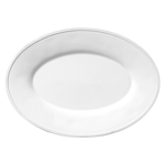 Plat ovale blanc en  faience 41x32 cm - Ct Table 