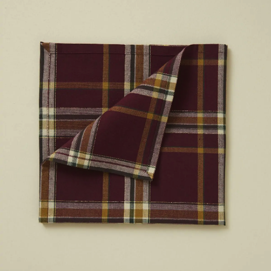 Serviette de table Forêt enchantée carreaux - Sylvie Thiriez