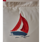 Taie d'oreiller brodée Au large pashmina - Sylvie Thiriez