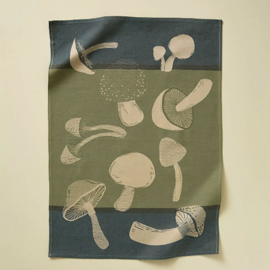 Torchon jacquard - Automne vert - 50x70 - Sylvie Thiriez