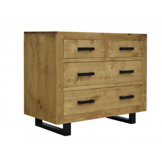 Commode avec 4 tiroirs huilé 