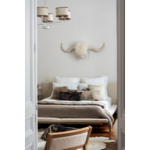 Trophée suédine Yack XXL Blanc 120x55 cm - Maison Yak