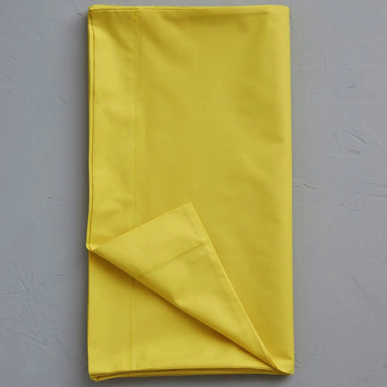 Taie de traversin percale unie Jaune Abeille - 43x185 - Sylvie Thiriez