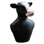 Déco buste patine noire Vache - Chehoma