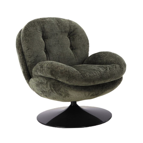 Fauteuil Memento - Kaki / Pied noir