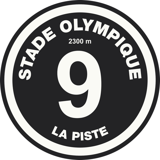 Set de table rond Stade Olympique - Piste noire - Pôdevache