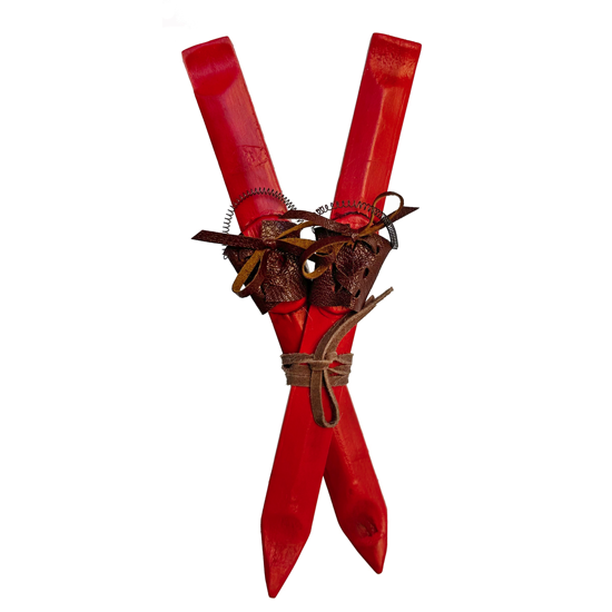 Paire de skis rouge - 22cm