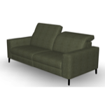 Canapé Fratino BB200 2RELAX électrique -Bultex/Pieds chène/Tissu Wembley Forest