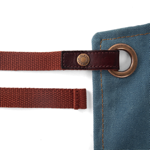 Tablier en cuir et toile vintage n°325 - Dénim foncé