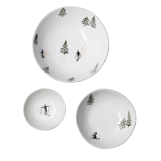 Set de 3 assiettes creuses Slalom - Chehoma